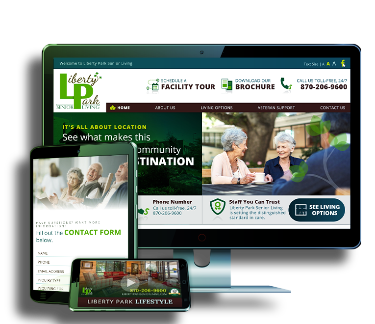 Liberty Park Senior Living hired Lightman Media Group to build a new website and revamp their video production.