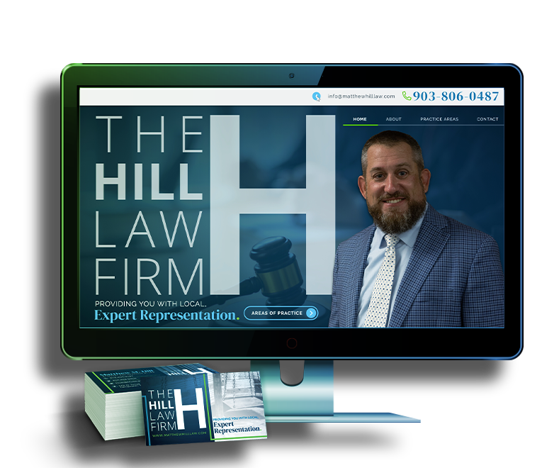 Hill Law Firm hired Lightman Media Group to build a new website and rebrand themselves with new business cards.